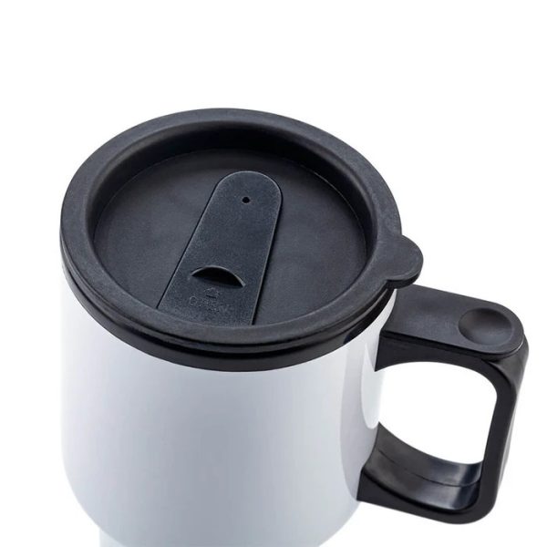 Mug Metálico Con Tapa