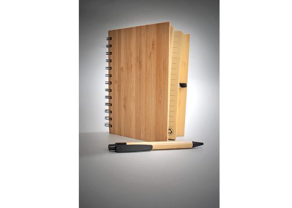 Libreta Bambú Modern con Bolígrafo